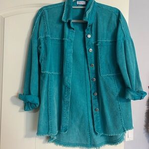 Teal Corduroy Jacket